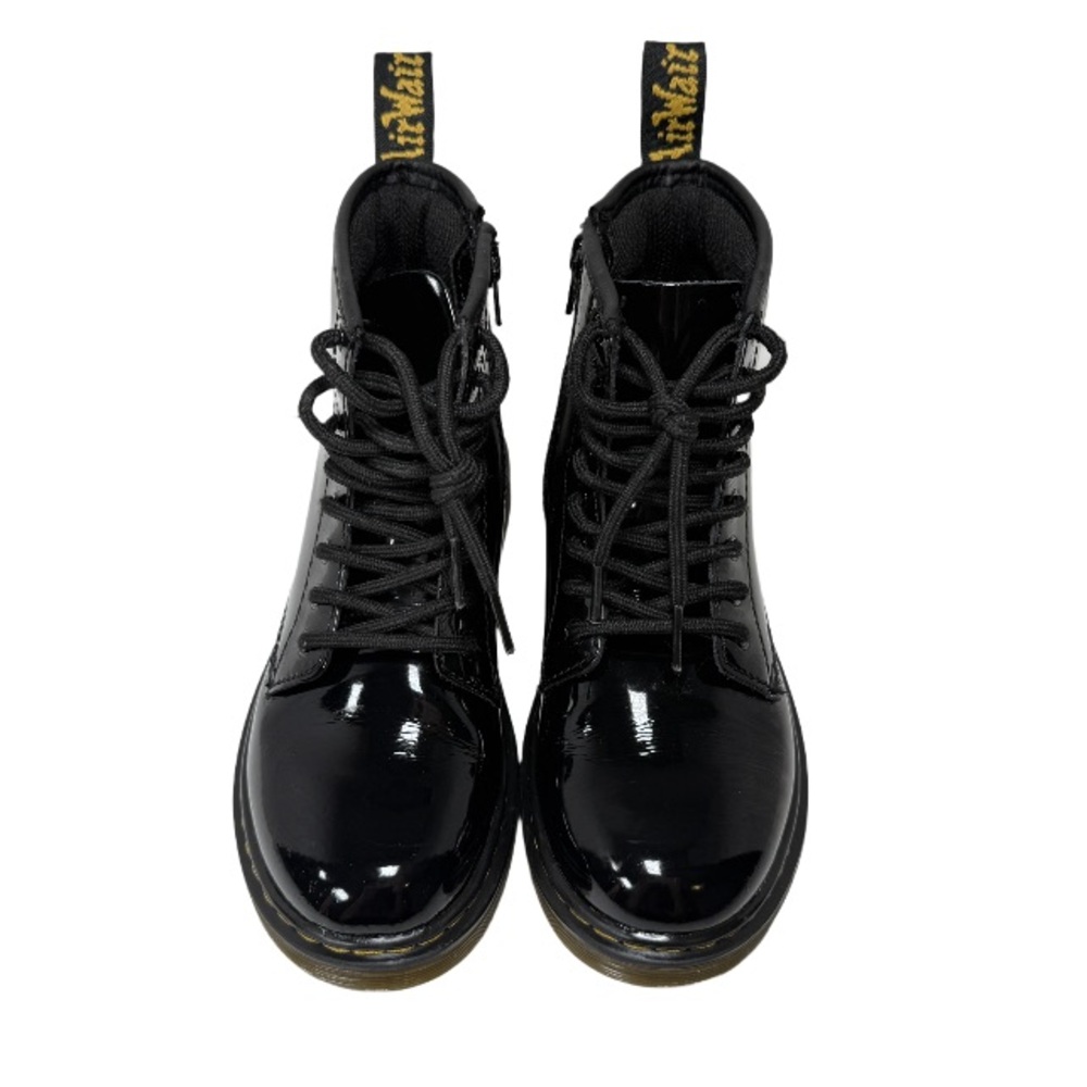 DR MARTENS | Black Patent Leather Lace Up Boot Junior 1460 Punky School Summer - Picture 4 of 16